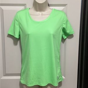 Reel Legends Ladies Short Sleeve Scoop Neck Lime Green Top